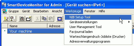 Abbildung Anwendungsbildschirm