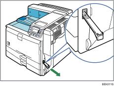 Illustrazione della vista anteriore esterna