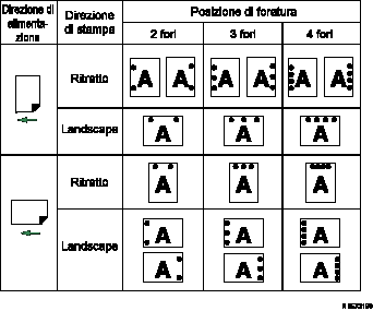 Illustrazione posizione di perforazione