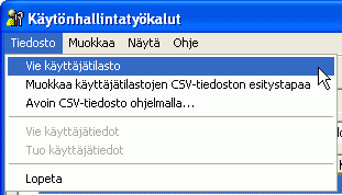 Sovelluksen näytön kuvaus