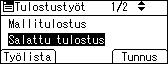 Käyttöpaneelin näytön kuvaus