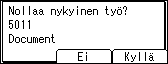Käyttöpaneelin näytön kuvaus