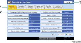 illustration de l&apos;utilisation de l&apos;écran LCD (illustration avec légende numérotée)
