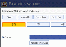 Illustration de l&apos;écran du panneau de commande