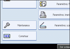 Illustration de l&apos;écran du panneau de commande
