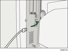 Illustrazione del collegamento del cavo di interfaccia Ethernet