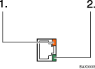 Illustrazione porta 10BASE-T/100BASE-TX (illustrazione numerata)