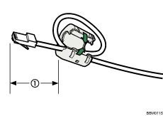 Illustrazione del cavo Ethernet con nucleo in ferrite