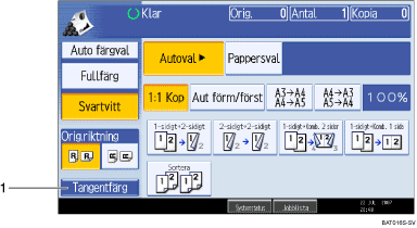 Bild av användarpanelen (numrerade detaljer)
