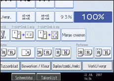 Schermillustratie bedieningspaneel