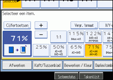 Schermillustratie bedieningspaneel