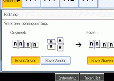 Schermillustratie bedieningspaneel