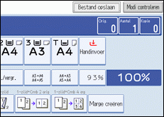 Schermillustratie bedieningspaneel