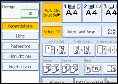 Schermillustratie bedieningspaneel