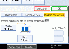 Schermillustratie bedieningspaneel