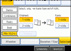 Schermillustratie bedieningspaneel