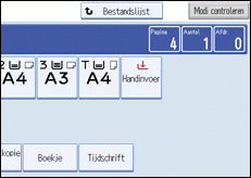 Schermillustratie bedieningspaneel