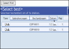 Schermillustratie bedieningspaneel