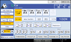 Illustrasjon av skjermen på brukerpanelet.