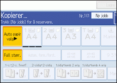 Illustrasjon av skjermen på brukerpanelet.