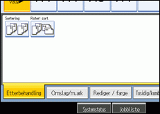 Illustrasjon av skjermen på brukerpanelet.