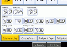 Illustrasjon av skjermen på brukerpanelet.