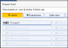 Illustrasjon av skjermen på brukerpanelet.