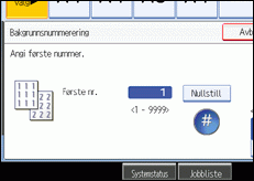 Illustrasjon av skjermen på brukerpanelet.