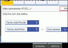 Illustrasjon av skjermen på brukerpanelet.