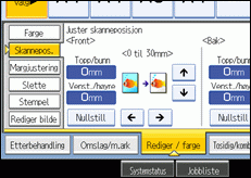 Illustrasjon av skjermen på brukerpanelet.