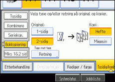 Illustrasjon av skjermen på brukerpanelet.