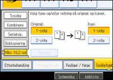 Illustrasjon av skjermen på brukerpanelet.