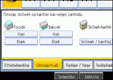 Illustrasjon av skjermen på brukerpanelet.