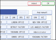 Illustrasjon av skjermen på brukerpanelet.