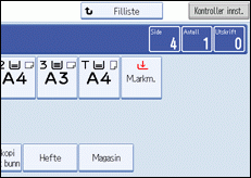 Illustrasjon av skjermen på brukerpanelet.