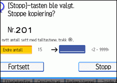 Illustrasjon av skjermen på brukerpanelet.