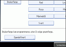 Illustrasjon av skjermen på brukerpanelet.