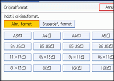 Illustration af betjeningspanelets sk&aelig;rm