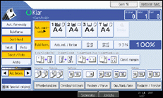 Illustration af betjeningspanelets sk&aelig;rm