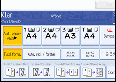 Illustration af betjeningspanelets sk&aelig;rm