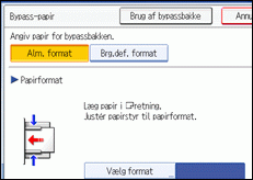 Illustration af betjeningspanelets sk&aelig;rm