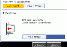 Illustration af betjeningspanelets sk&aelig;rm