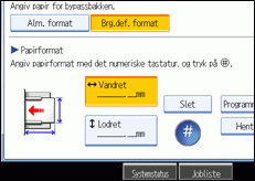 Illustration af betjeningspanelets sk&aelig;rm
