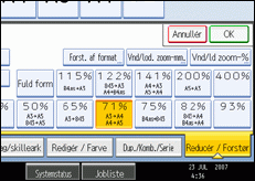 Illustration af betjeningspanelets sk&aelig;rm
