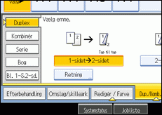 Illustration af betjeningspanelets sk&aelig;rm