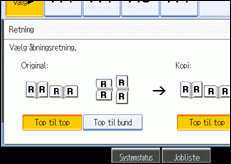 Illustration af betjeningspanelets sk&aelig;rm