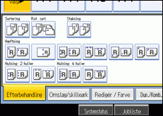 Illustration af betjeningspanelets sk&aelig;rm