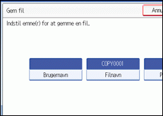 Illustration af betjeningspanelets sk&aelig;rm