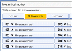 Illustration af betjeningspanelets sk&aelig;rm