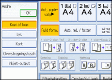Illustration af betjeningspanelets sk&aelig;rm